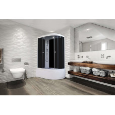 Душевая кабина Parly Classic Эконом EC1221L 120х80, Белый, Стекло черный, Угловая-асимметричная, ABS-пластик