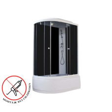 Душевая кабина Parly Classic Эконом EC1221R 120х80, Белый, Стекло черный, Угловая-асимметричная, ABS-пластик