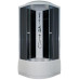 Душевая кабина Parly Classic Эконом EC821 80х80, Белый, Стекло черный, Четверть круга, ABS-пластик
