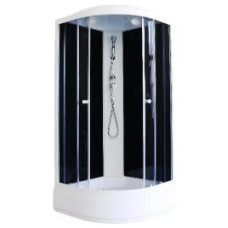 Душевая кабина Parly Classic Эконом ECM921 90х90, Белый, Стекло черный, Четверть круга, ABS-пластик