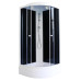 Душевая кабина Parly Classic Эконом ECM921 90х90, Белый, Стекло черный, Четверть круга, ABS-пластик