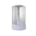 Душевая кабина Parly Effect EF1021 100х100, Белый, Стекло матовый, Четверть круга, ABS-пластик