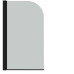 Шторка для ванны Parly AMI F04B 75х130, Черный, Стекло Шторка для ванны Parly AMI F04B 75х130, Черный, Стекло