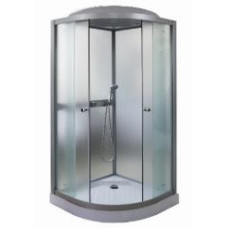 Душевая кабина Parly Frost F811 80х80, Хром, Стекло хром, Четверть круга, ABS-пластик