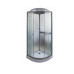 Душевая кабина Parly Frost F811 80х80, Хром, Стекло хром, Четверть круга, ABS-пластик