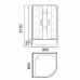 Душевая кабина Parly Frost F811B 80х80, Черный, Стекло хром, Четверть круга, ABS-пластик Душевая кабина Parly Frost F811B 80х80, Черный, Стекло хром, Четверть круга, ABS-пластик