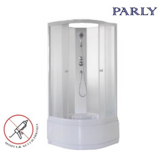 Душевая кабина Parly Effect TMF901 85х85, Белый, Стекло матовый, Четверть круга, ABS-пластик