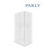Душевой уголок Parly AMI ZQ121F 120х80, Белый, Раздвижные, Прямоугольная, АБС-пластик
