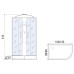 Душевая кабина River DESNA 100/80/24 MT L, 100×80 см, средний поддон, левая
