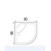 Душевая кабина River NARA LIGHT 90/44 MT, 90×90 см, высокий поддон, универсальная