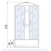 Душевая кабина River NARA LIGHT 90/44 MT, 90×90 см, высокий поддон, универсальная