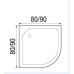 Душевая кабина River NARA LIGHT Б/К 90/15 MT, 90×90 см, низкий поддон, универсальная