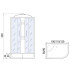 Душевая кабина River NARA XL 120/80/44 MT R, 120×80 см, высокий поддон, правая