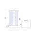 Душевая кабина River QUADRO Б/К XL 100/80/41 MT, 100×80 см, высокий поддон, универсальная