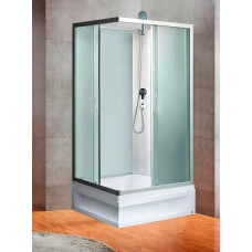 Душевая кабина River QUADRO 10000013642, Высокий поддон, Раздвижная, Прямоугольная, Хром матовый