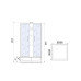 Душевая кабина River QUADRO Б/К XL 90/41 MT, 90×90 см, высокий поддон, универсальная