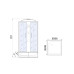 Душевая кабина River QUADRO XL 90/41 MT, 90×90 см, высокий поддон, универсальная