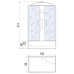 Душевая кабина River SENA 120/80/50 TH, 120×80 см, высокий поддон, универсальная