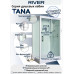 Душевая кабина River TANA 90 BL, 90×90 см, низкий поддон, универсальная