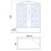 Душевой бокс River WISLA 170/80/55 TH, 170×80 см, высокий поддон, универсальная