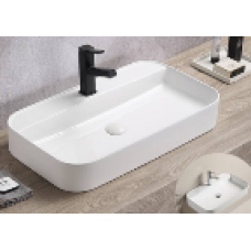 Раковина SantiLine SL-1007, Накладная, Прямоугольная, Белый, Керамика