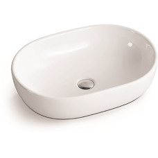 Раковина SantiLine SL-1017, Накладная, Прямоугольная, Белый, Керамика