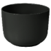 Раковина SantiLine SL-1110MB, Накладная, Круглая, Черный матовый, Фаянс