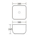 Раковина SantiLine SL-1111, Накладная, Квадратная, Белый, Фаянс Раковина SantiLine SL-1111, Накладная, Квадратная, Белый, Фаянс