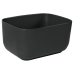 Раковина SantiLine SL-1112MB, Накладная, Прямоугольная, Черный матовый, Фаянс