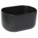 Раковина SantiLine SL-1113MB, Накладная, Овальная, Черный матовый, Фаянс