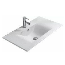 Раковина SantiLine SL-2110(60), Встроенный, Прямоугольная, Белый, Керамика