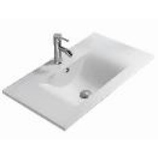 Раковина SantiLine SL-2110(70), Встроенный, Прямоугольная, Белый, Керамика
