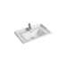 Раковина SantiLine SL-2112(70), Встроенный, Прямоугольная, Белый, Керамика