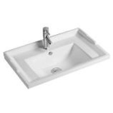 Раковина SantiLine SL-2112(80), Встроенный, Прямоугольная, Белый, Керамика