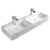 Раковина SantiLine SL-2114, Накладная, Прямоугольная, Белый, Фаянс
