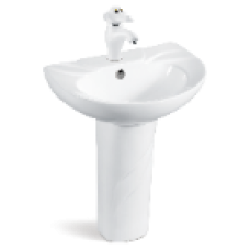 Напольная раковина SantiLine с пьедесталом, детская SL-2115W, Белый, Сантехнический фарфор
