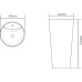 Раковина SantiLine SL-4007BM, Напольный, Круглая, Голубой матовый, Керамика