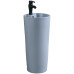 Раковина SantiLine SL-4007BM, Напольный, Круглая, Голубой матовый, Керамика