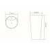 Раковина SantiLine SL-4008, Напольный, Круглая, Матовый, Керамика Раковина SantiLine SL-4008, Напольный, Круглая, Матовый, Керамика