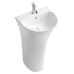 Раковина SantiLine SL-4017, Напольный, Четверть круга, Белый, Керамика