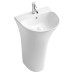 Раковина SantiLine SL-4017, Напольный, Четверть круга, Белый, Керамика