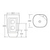 Раковина SantiLine SL-4018, Напольный, Прямоугольная, Белый, Керамика