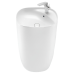 Раковина SantiLine SL-4018, Напольный, Прямоугольная, Белый, Керамика