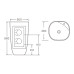 Раковина SantiLine SL-4018, Напольный, Прямоугольная, Белый, Керамика