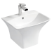 Раковина SantiLine SL-4021, Подвесной, Прямоугольная, Белый, Керамика