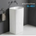 Раковина SantiLine SL-4027, Напольный, Овальная, Белый, Керамика