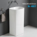 Раковина SantiLine SL-4027, Напольный, Овальная, Белый, Керамика