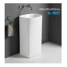 Раковина SantiLine SL-4027, Напольный, Овальная, Белый, Керамика Раковина SantiLine SL-4027, Напольный, Овальная, Белый, Керамика