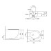 Унитаз SantiLine SL-5002T-SM/BD, Подвесной, Безободковый, Округлая, Белый, Встроенный, Сантехнический фарфор Унитаз SantiLine SL-5002T-SM/BD, Подвесной, Безободковый, Округлая, Белый, Встроенный, Сантехнический фарфор