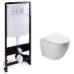 Унитаз SantiLine SL-5005T+SL-01, Подвесной, Овальная, Белый, Сантехнический фарфор